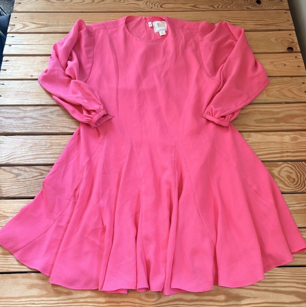 Emily Mccarthy Women’s Long Sleeve Knee Length Dress Size XS Pink Q5